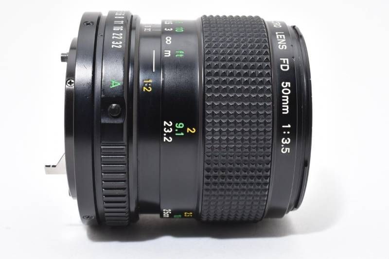 実用光学美品】Canon キャノン new FD 50mm 3.5 MACRO MFレンズ #3966