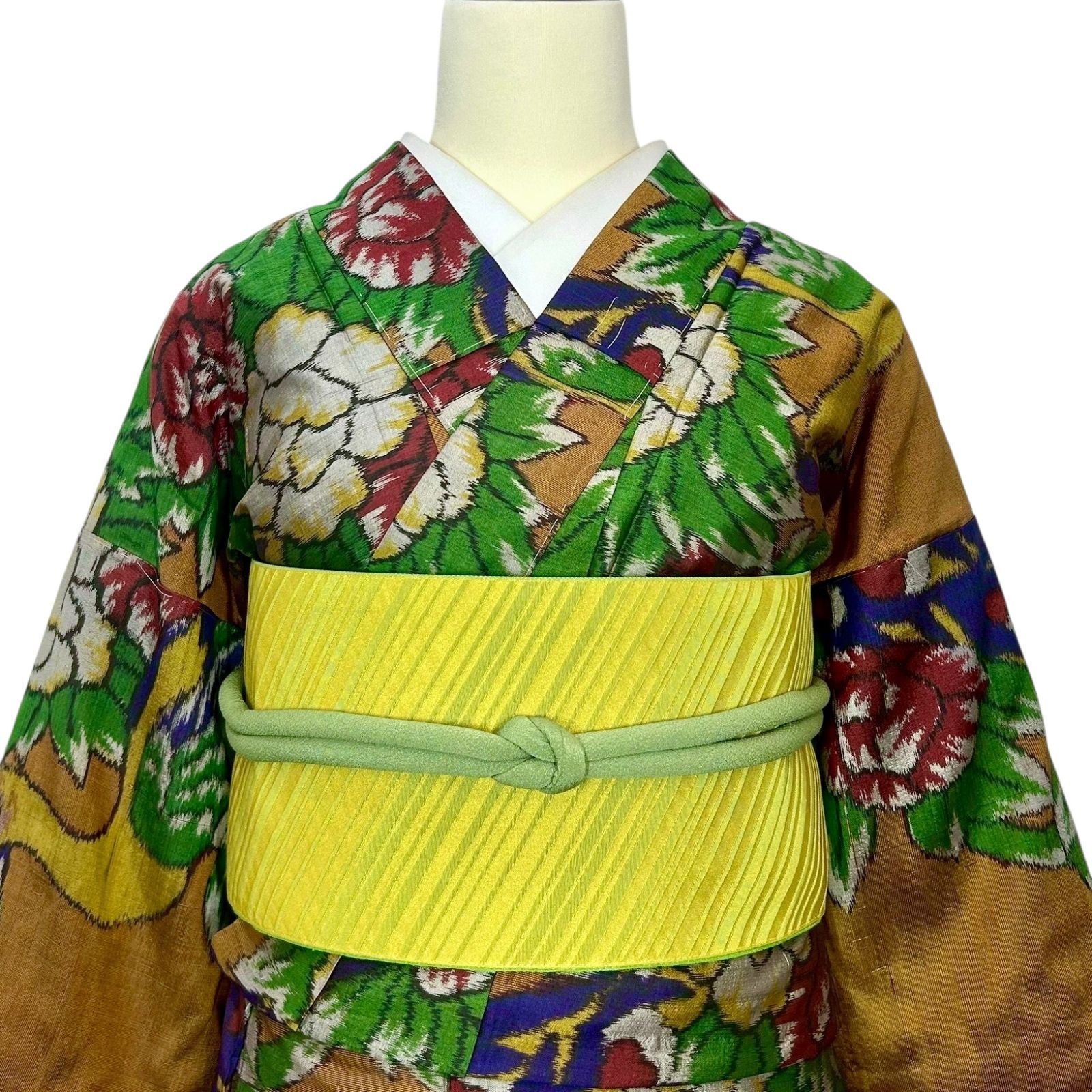 銘仙 セミアンティーク着物