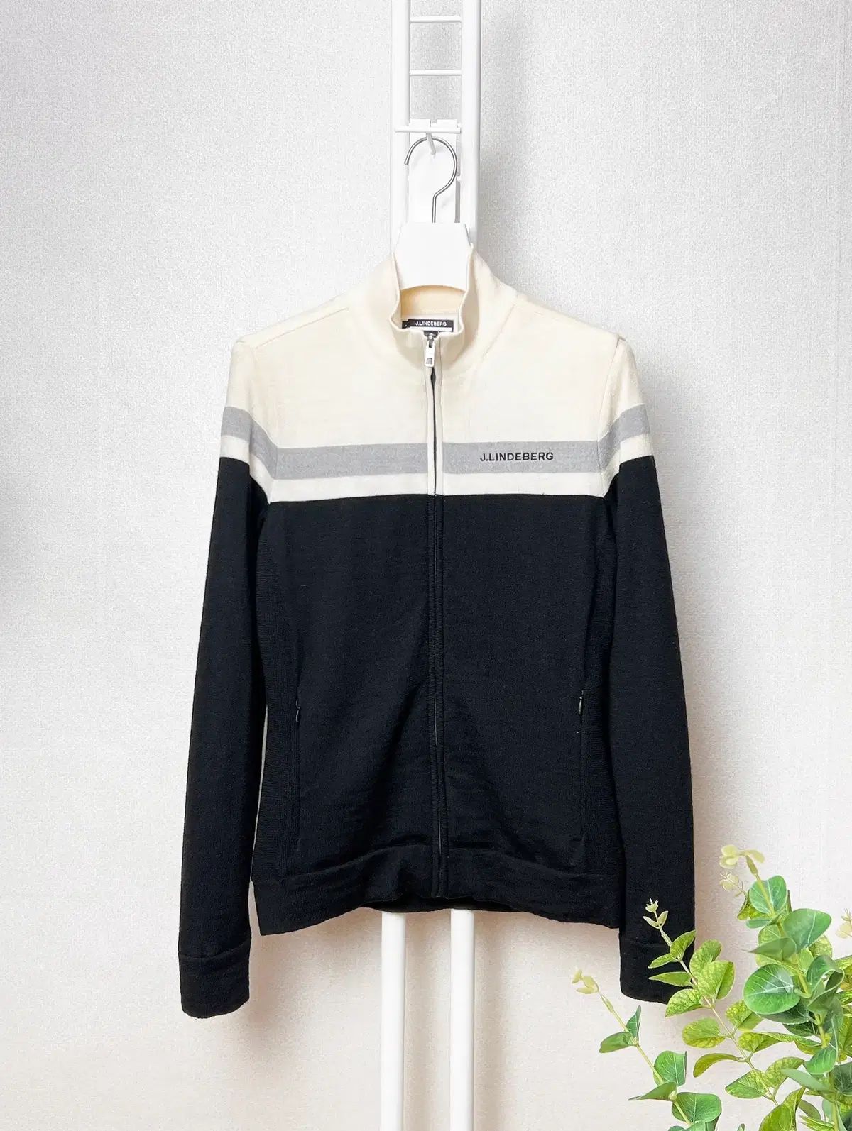 J LINDEBERG リンドバーグ レディース 防風 ニットジップアップ S