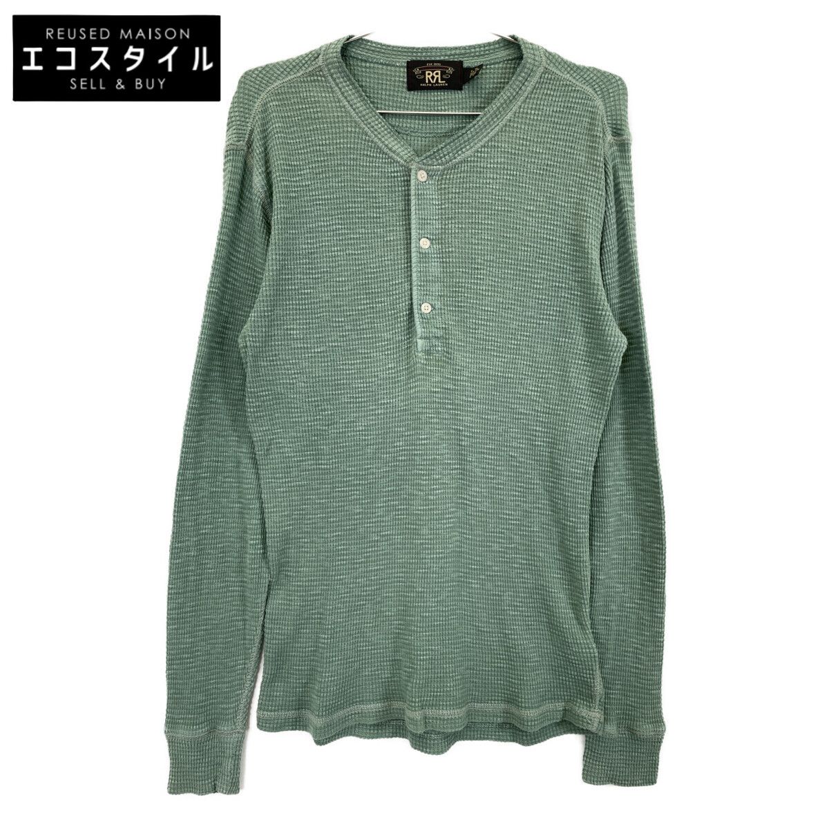 RRL ダブルアールエル ｸﾞﾘｰﾝ ﾛﾝｸﾞｽﾘｰﾌﾞ ｻｰﾏﾙ ｶｯﾄｿｰ M 【公式通販】