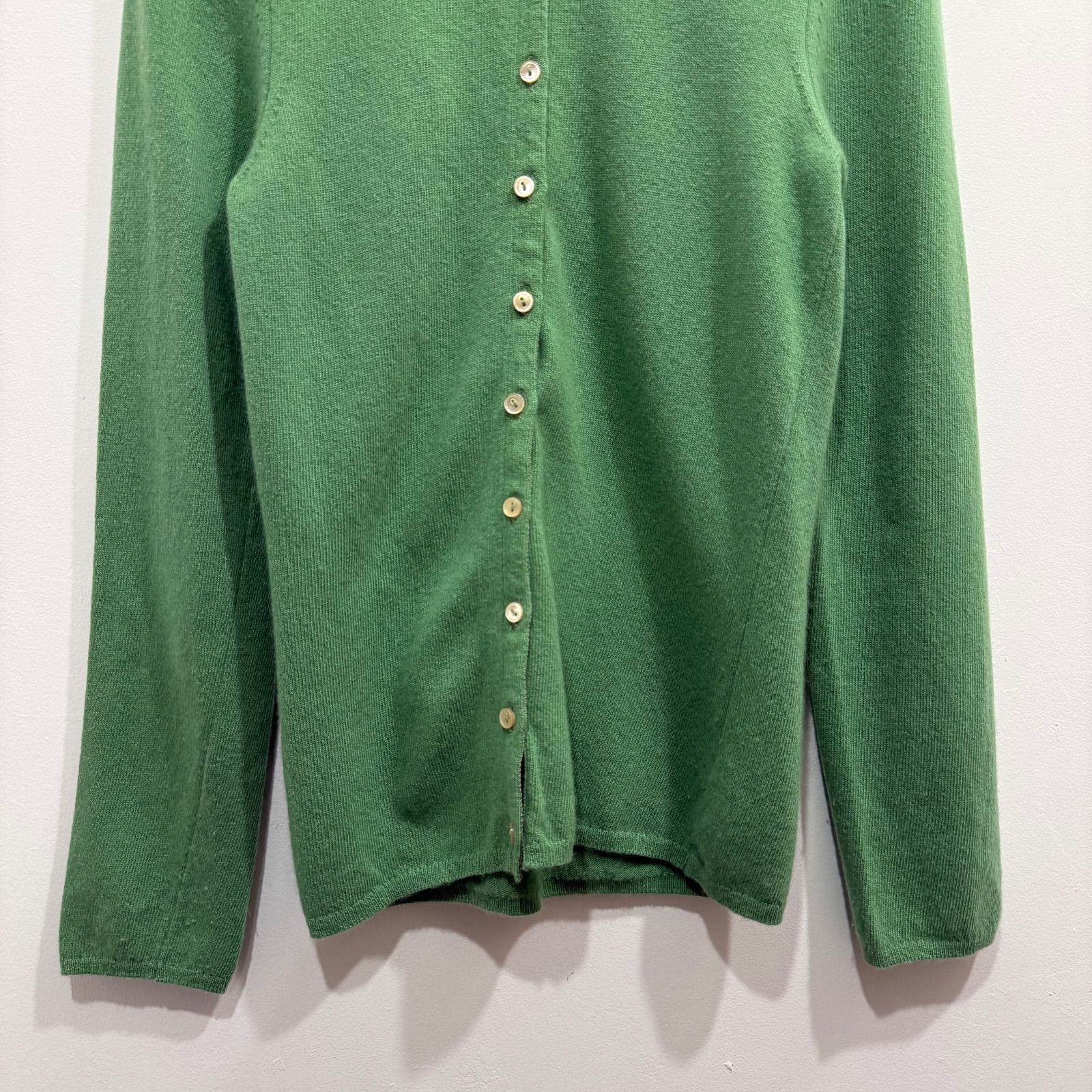 カシミヤ100% スコットランド製 BALLANTYNE カーディガン グリーン