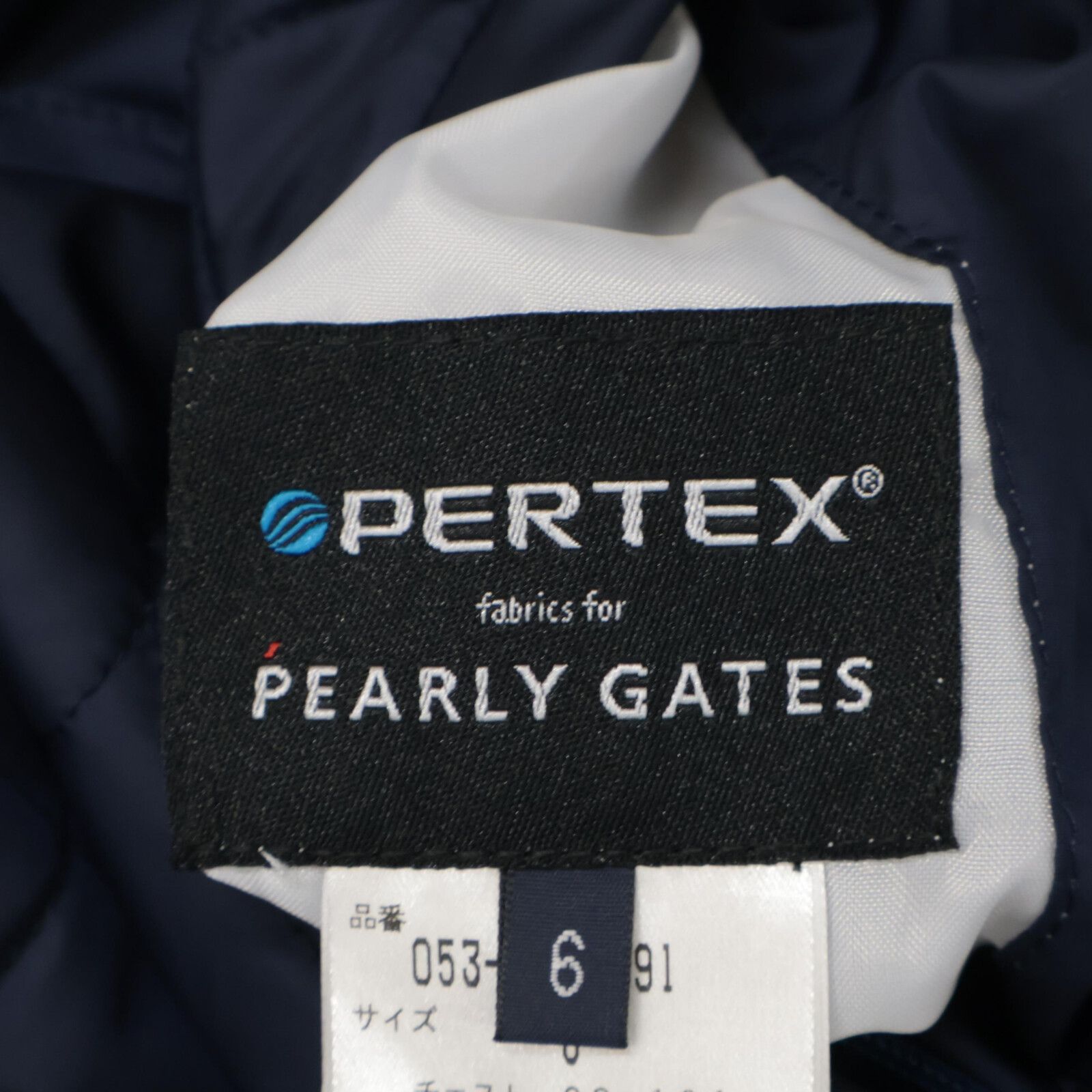 PEARLYGATES パーリーゲイツ 19年 ﾎﾜｲﾄﾈｲﾋﾞｰ PERTEX 2WAY ﾘﾊﾞｰｼﾌﾞﾙ