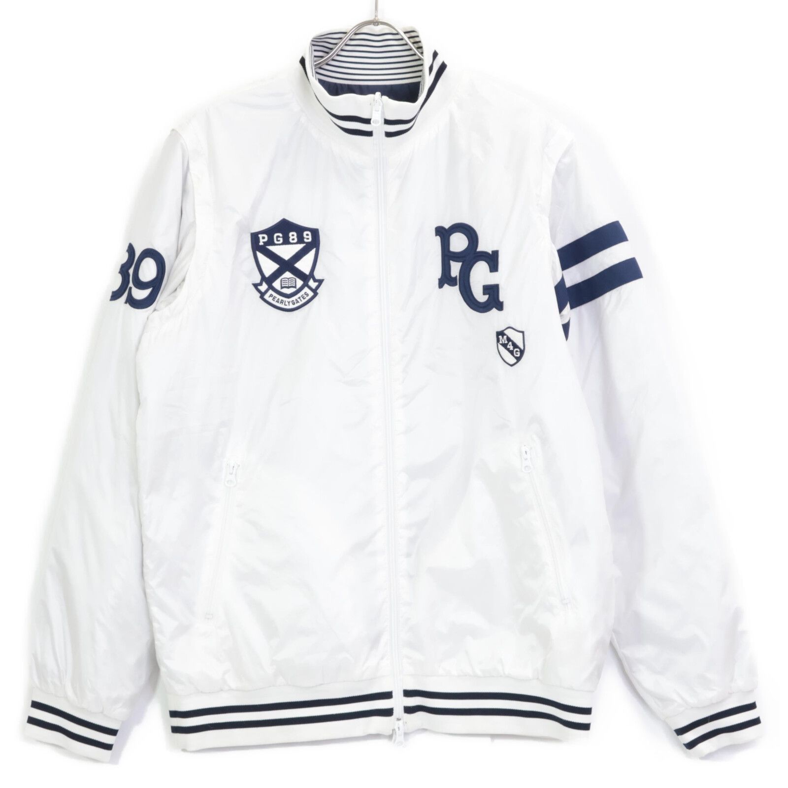 PEARLYGATES パーリーゲイツ 19年 ﾎﾜｲﾄﾈｲﾋﾞｰ PERTEX 2WAY ﾘﾊﾞｰｼﾌﾞﾙ