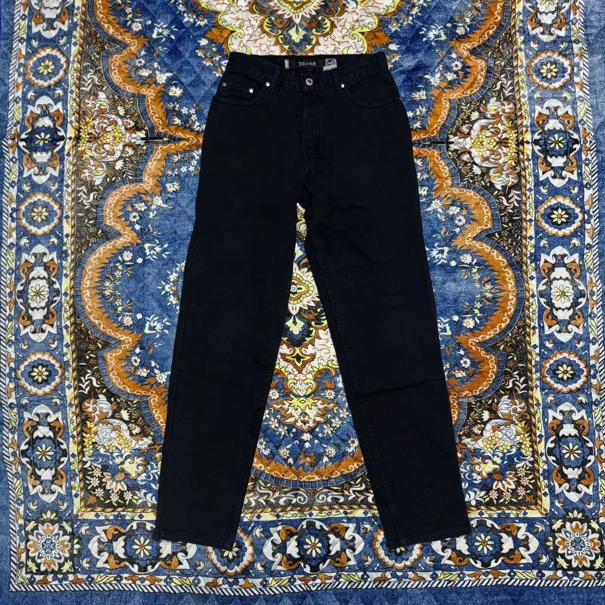 ヴィンテージ 90 s USA リーバイス シルバータブ ルーズ ブラック デニム パンツ