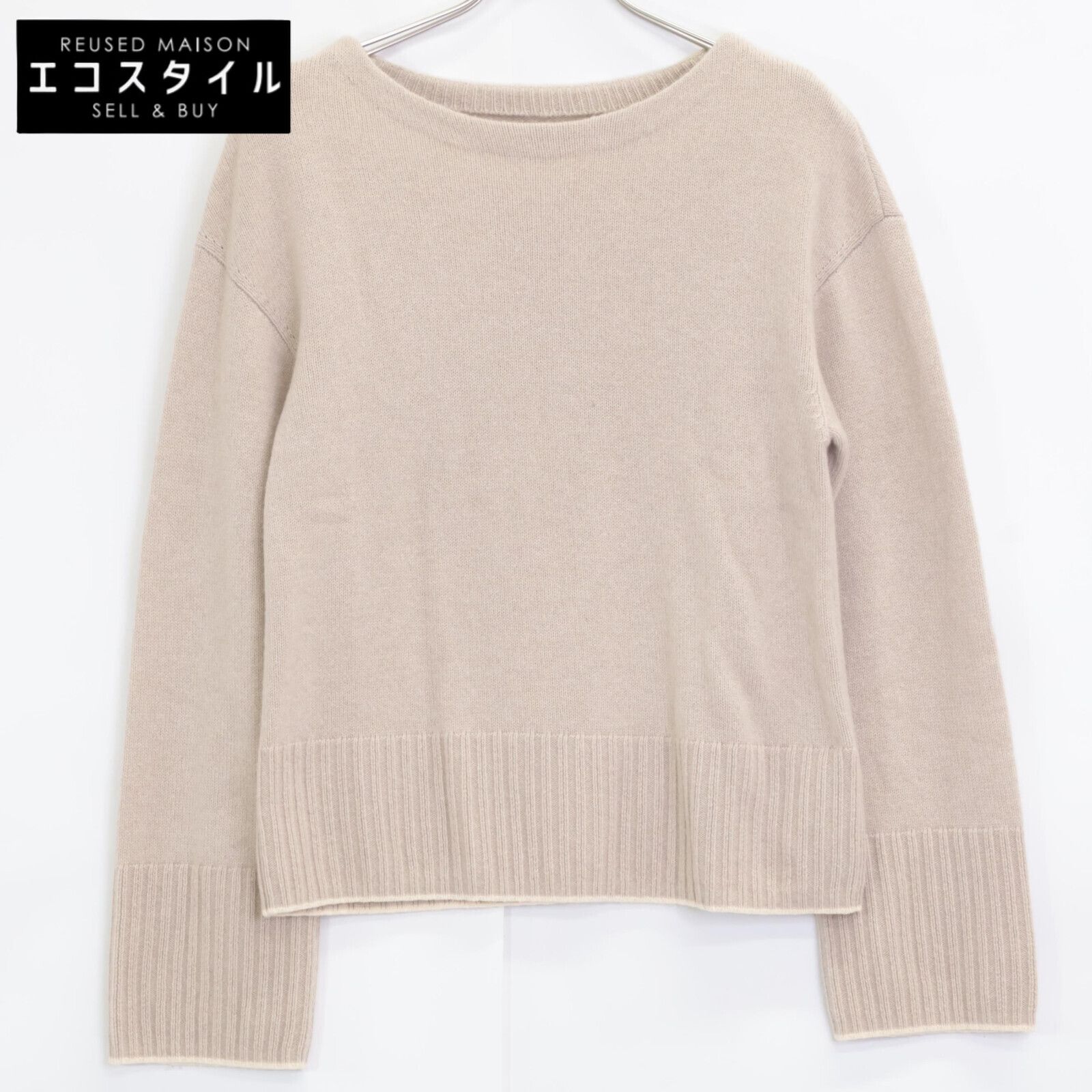 FOXEY フォクシー 39917 ﾍﾞｰｼﾞｭ ﾗｳﾝｼﾞﾆｯﾄﾄｯﾌﾟ ｶｼﾐﾔ ｾｰﾀｰ 表記