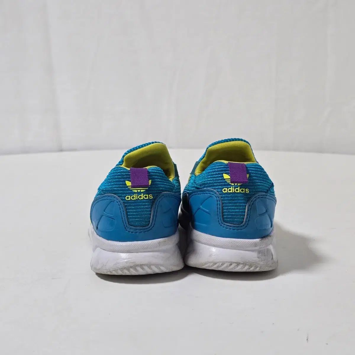 アディダス キッズ ZX 360 C アクア イエロー スリッポン スニーカー