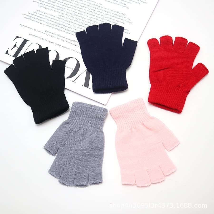 指なし手袋 ♥ ニット手袋 スマホ手袋 手袋 スマホ対応 指なし 作業用 メンズ レディース 作業 寒さ対策 防寒グッズ グロqinqin 10