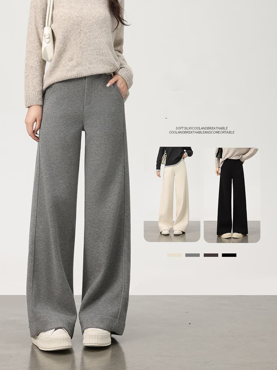 ワイドパンツ レディース ♥ ガウチョパンツ ウールパンツ 上品 きれいめ 暖か ゆったり 秋冬 コクーンパンツ 低身長 高身長 ロングパンツ ふんわり 暖かい ボトムス 冬 カーブパンツ 体senyang 01