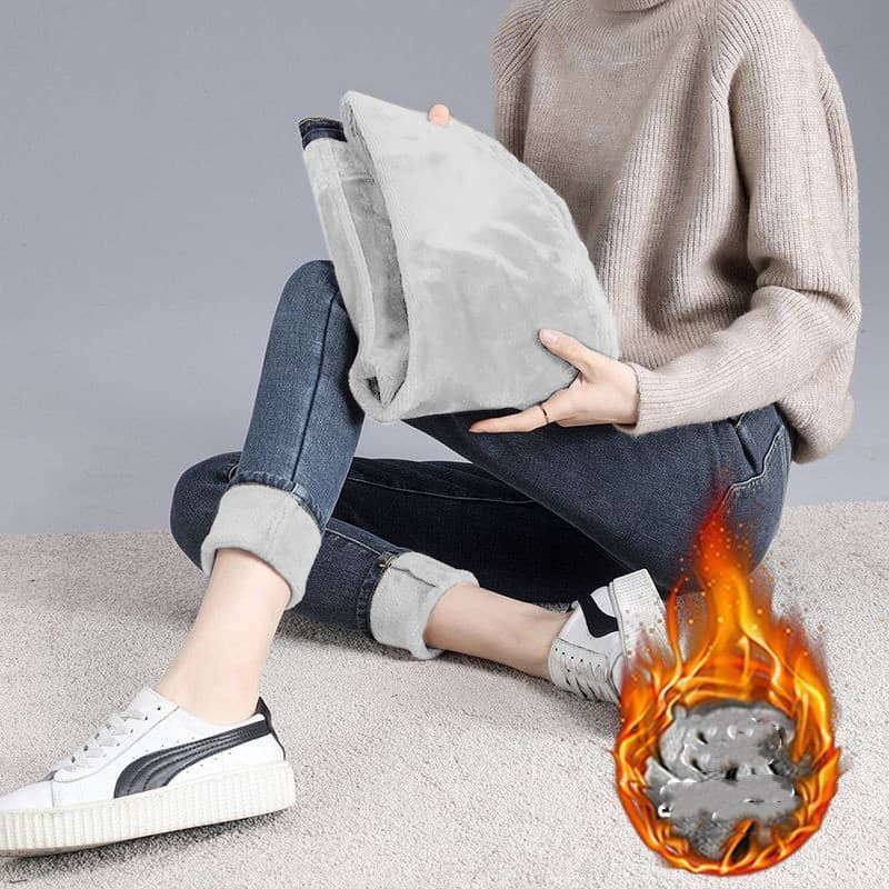 スキニーパンツ 裏起毛 ♥ レディース デニム あったかパンツ デニムパンツ ボトムス スキニー ジーンズ ジーパン あったか 暖かい あたたかい 裏起毛パンツ 防寒ズボン ストレッチ スキニーhanniu 50