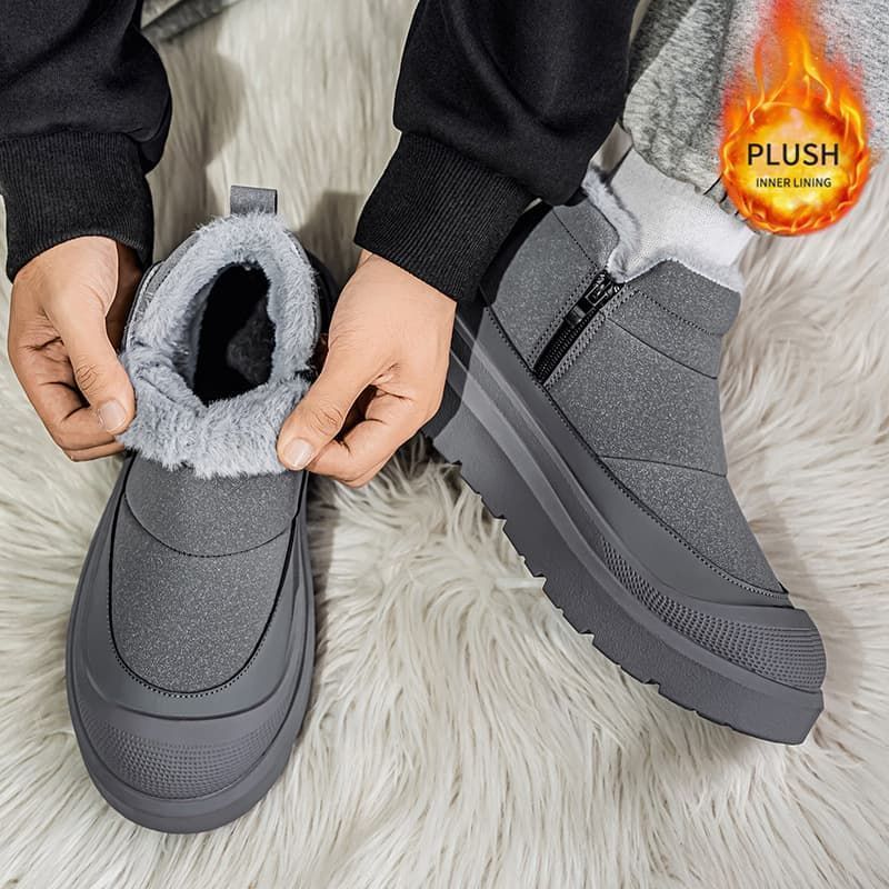  スノーブーツ メンズ 即 OK 滑らない おしゃれ ウィンターブーツ 厚底 防寒 保温 暖かい 裏起毛 抗菌 カジュアルシューズ 雪靴 ブーツ 冬 雪 ショートブーツ ボアブーツ 通勤 通学 会社 おzuoqilu 01 スノーブーツ アウトドアシューズ