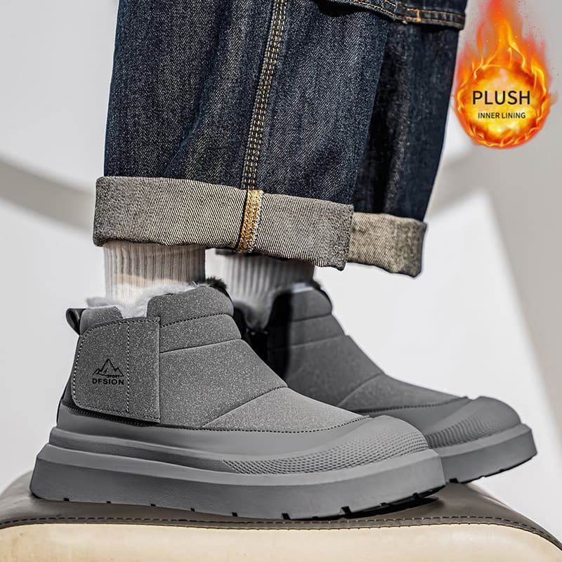 スノーブーツ メンズ 即 OK 滑らない おしゃれ ウィンターブーツ 厚底 防寒 保温 暖かい 裏起毛 抗菌 カジュアルシューズ 雪靴 ブーツ 冬 雪 ショートブーツ ボアブーツ 通勤 通学 会社 おzuoqilu 01