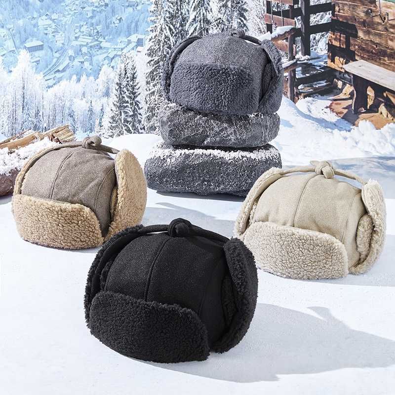 パイロットキャップ 飛行帽 防寒帽子 耳あて付き 保温 大雪対策 防風 ファッション 男女兼用 真冬 スキー ロシア帽子 自転車 登山 通学 散歩 暖かい zhonglan 49