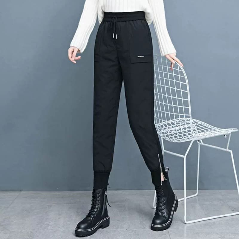 パンツ 防寒 レディース 即 OK 冬 超軽量 テーパードパンツ ファスナー付き 美脚 防風 暖かい 動きやすい 蓄熱 暖かいパン 防寒着 あったか おしゃれ 中綿パンツ 裾リブ ゴルフ 屋yaguan 03