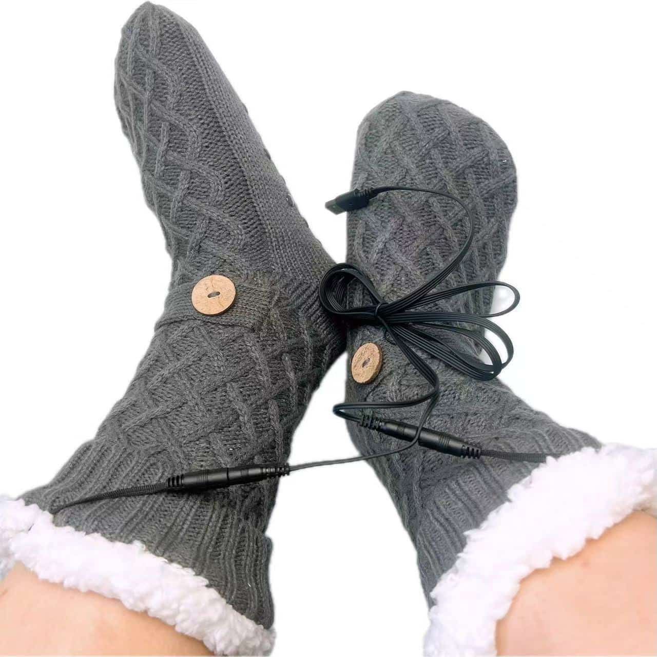 電熱ソックス 発熱ソックス ♥ 電熱靴下 ルームソックス もこもこ USB給電式 保温 防寒 足冷え対策 厚手 ソックス 靴下 裏起毛 男女兼用 水洗い 電熱 ヒーター靴下 給電式 暖かい靴下 shenli 31