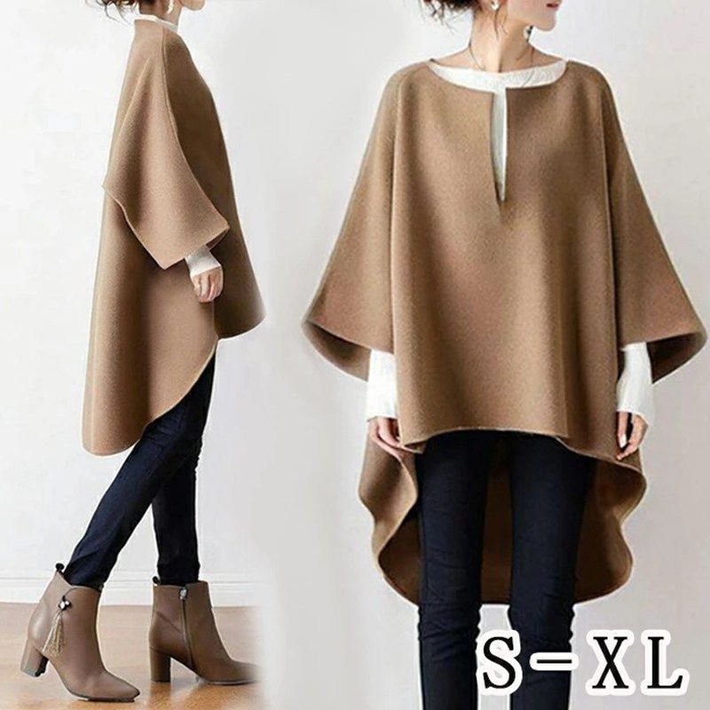 レディース ケープ トップス 前短後長のトップス 重ね着 パーカー スウェット カジュアル 不規則 コクーン 可愛い 体型カバー チュニック ブラウス プルオーバー 無地 ゆったり 大きめ 前後差sjxz 132