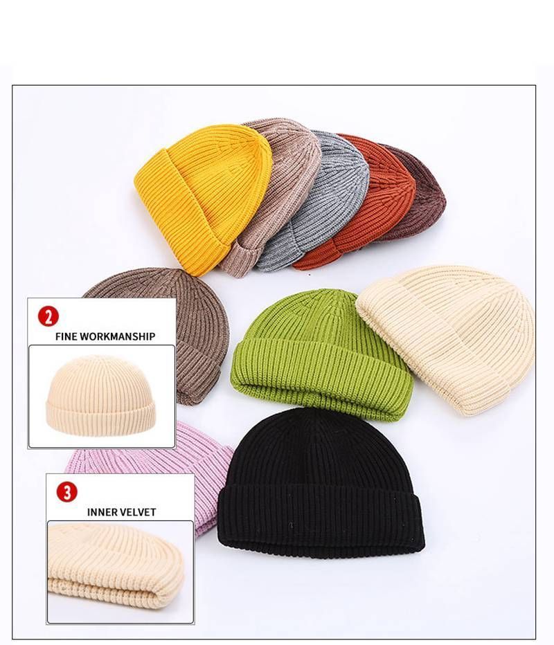 ストレッチリブ ビーニー ワッチ メンズ レディース 帽子 ニット帽 イスラム帽子 ニット帽子 ニットキャップ ワッチキャップ スノボ ショートニットキャップ 黄色 暖かい やわらか zhenxin 03