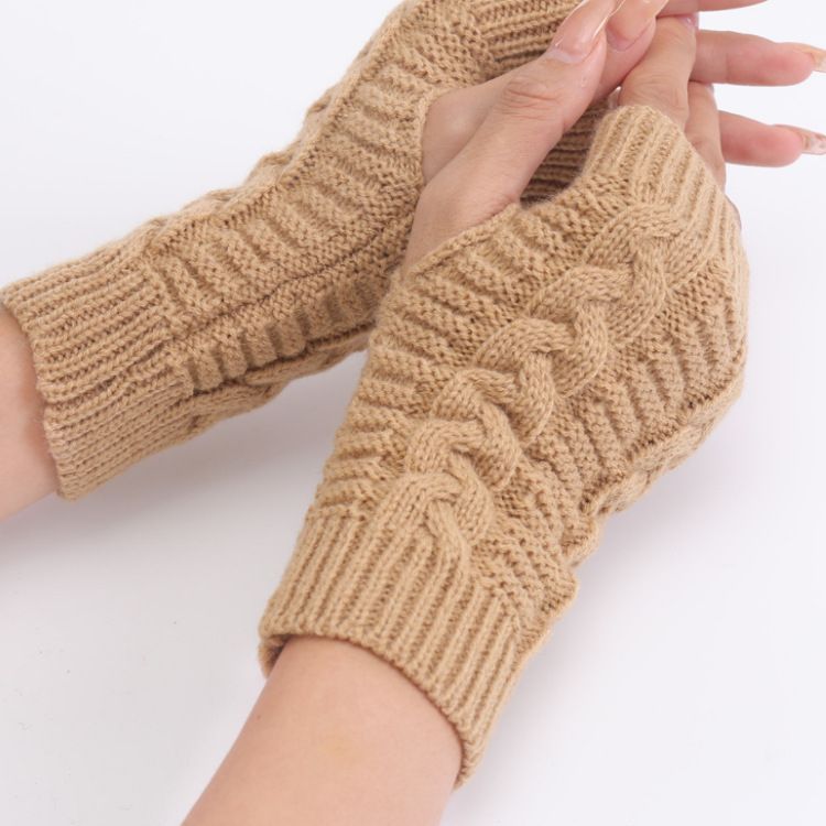 アームウォーマー レディース ニットグローブ 発熱グローブ おしゃれ かわいい アームカバー ハンドウォーマー 指穴 両面発熱 ヒーターグローブ 電熱グローブ ヒーター内蔵 USB shenli 22