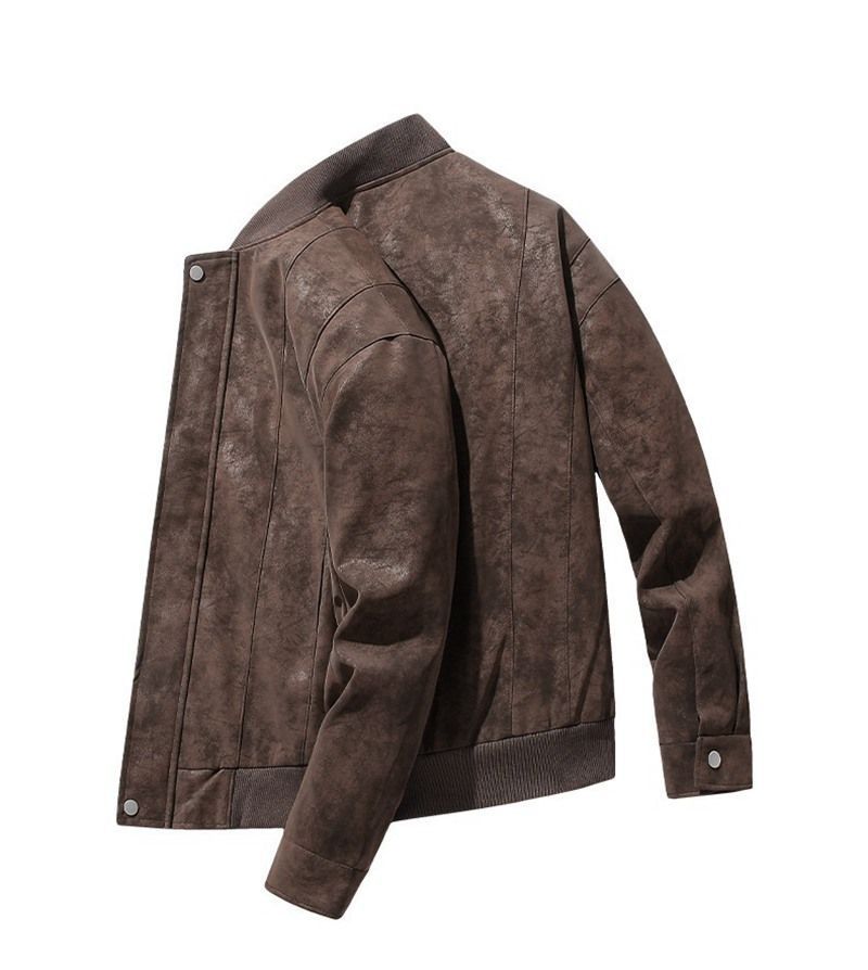 スタジャン メンズ ジャケット ブルゾン スエード ジャンパー アウター おしゃれ スタジアムジャンパー カジュアル 秋服 秋冬 スエード スタジャン 未使用 メンズ ゆったり 長袖 秋 冬 アウター