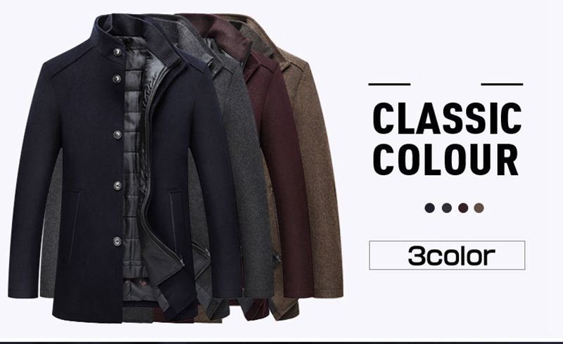 コート 即購入OK ライナー付き 立ち襟 メンズ ラシャ アウター 秋冬