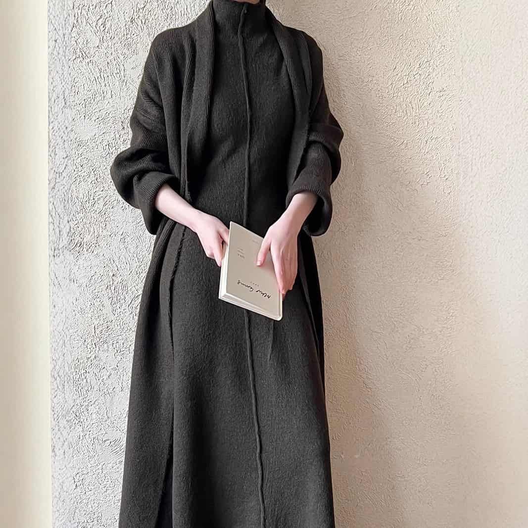 ニットワンピースセット レディース 即購入OK 40代 秋冬 長袖 ニット