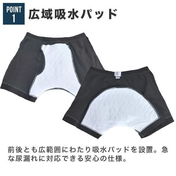 失禁パンツ メンズ ♥ 尿漏れ 男性用 にょう漏れ ボクサーパンツ 前開き 尿漏れパンツ 吸水 通気性 紳士用 介護 介護パンツ 下着 インナー 大きいサイズ xyxzz 51