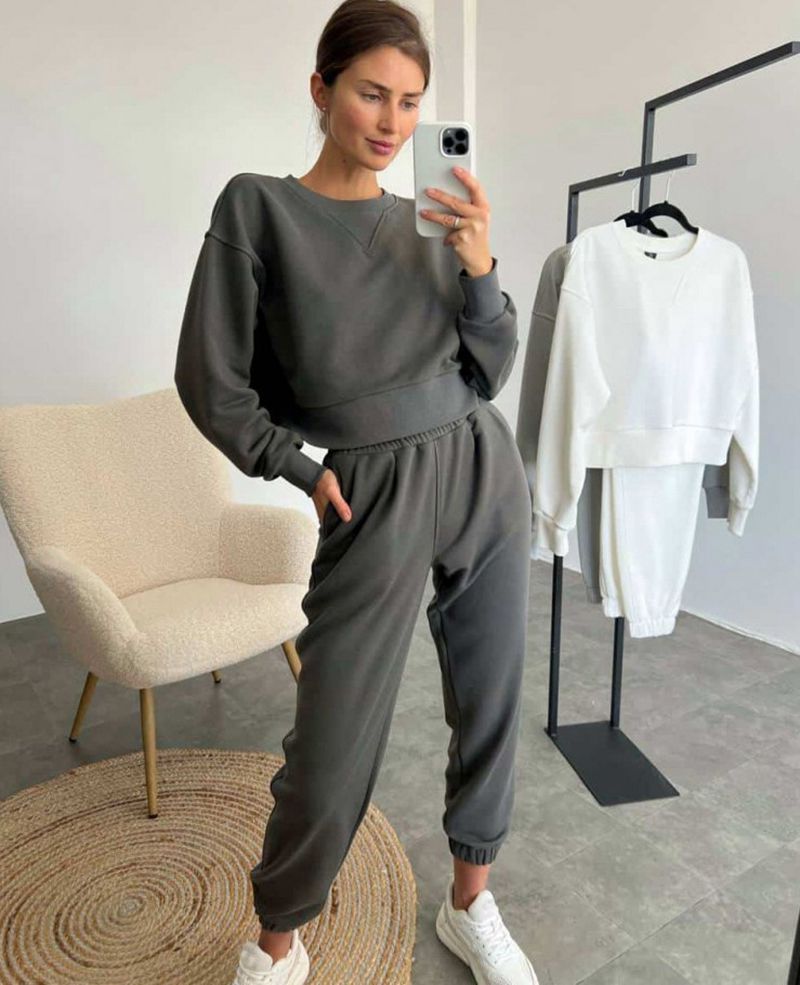 スウェット ♥ セットアップ レディース 上下セット ジャージ ルームウェア パンツ 部屋着 長袖 可愛い お洒落 スポーツウェア 春 秋 冬 学生 大きいサイズ S M L XL 旅行 ゆったり 修学旅行 lbl 28