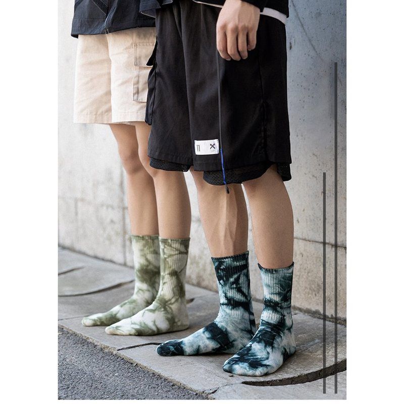 靴下 タイダイ染め