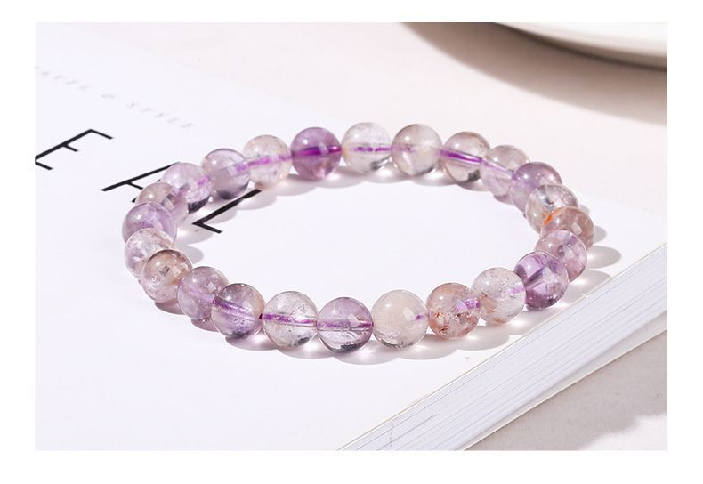 天然 アメジスト ブレスレット 女性用 シンプル おしゃれ 6 mm 8 10 パワーストーン shuijing 09