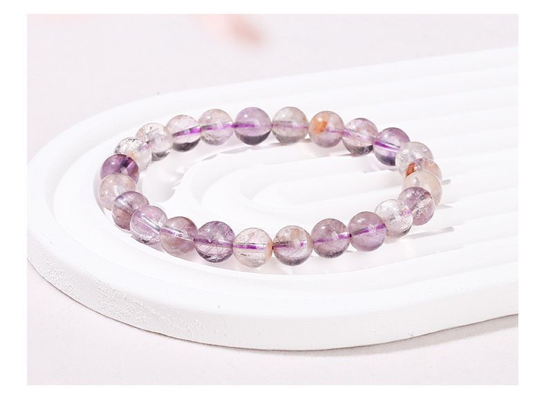  天然 アメジスト ブレスレット 女性用 シンプル おしゃれ 6 mm 8 10 パワーストーン shuijing 09 ブレスレット バングル アクセサリー
