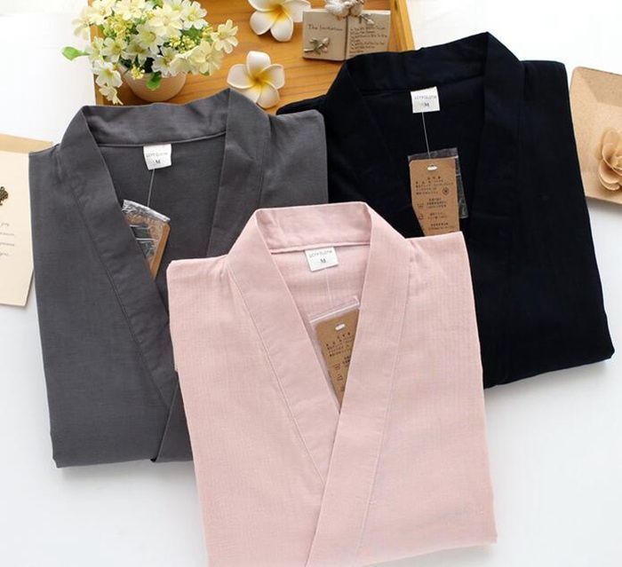 メンズ 二重ガーゼ パジャマ 甚平 七分袖 ルームウエア 無地 レディースパジャマセット 夫婦用 爽やか寝巻きセット 着物和式部屋着ペアルック xzzhang 335