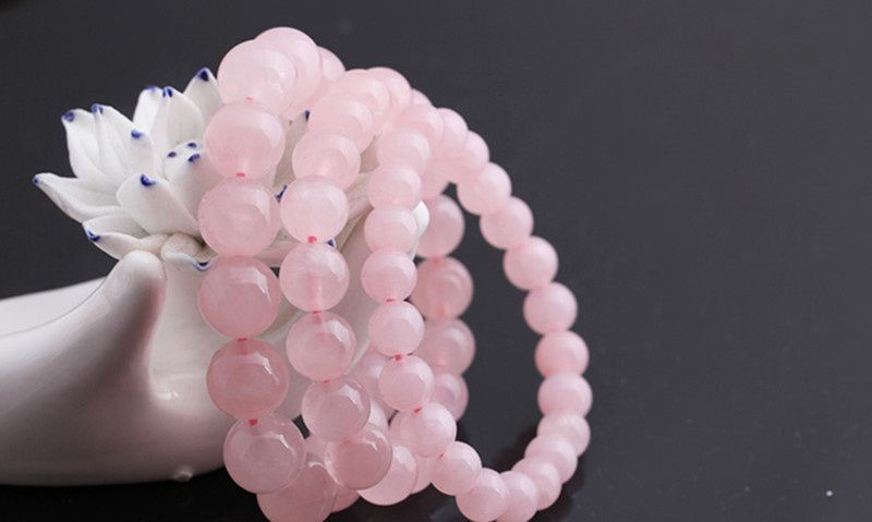  天然石 ピンククォーツ ブレスレット 8 0 5 mm 女性用 shuijing 07 ブレスレット バングル アクセサリー