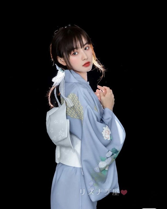 浴衣 ワンピース 高校生 桜 レディース 花火大会 ゆかた 女性 セット 大人 ワンピースタイプ 作り帯 大きいサイズ 着物mkyukata 08