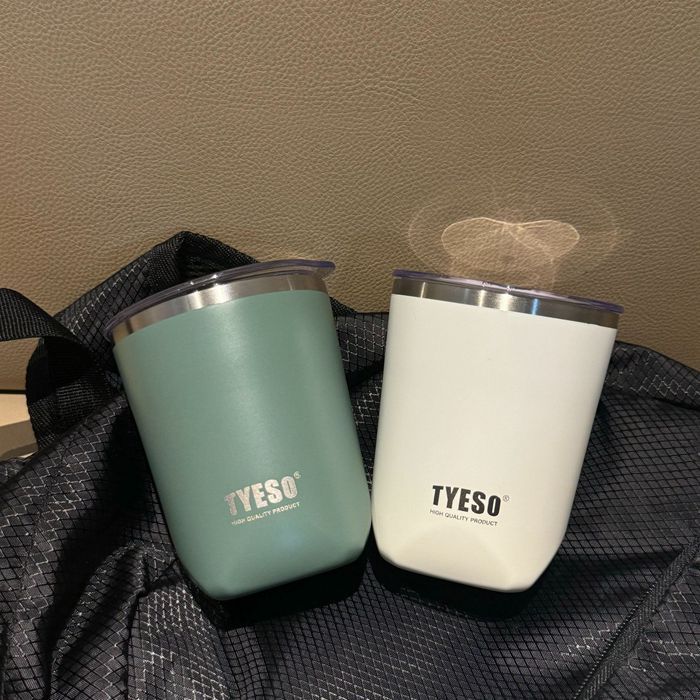 真空断熱コーヒーカップ ふた付き TYESO 300 ml カフェマグ 保温カップ 二重構造 携帯マグ タンブラー マグボトル コンビニマグ アウトドア 釣り 遠足 登山 キャンプbaowenb 05
