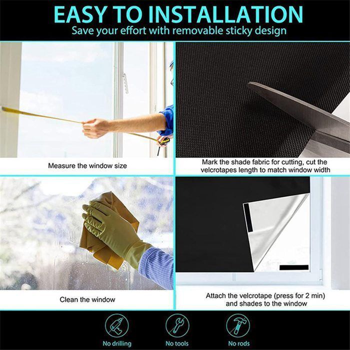 遮光シート 窓 布 窓遮光シート 黒 完全目隠し 完全遮光 はがせる 日よけシート 窓ガラス 420 dオックスフォード 遮熱 UVカット 浴室hyxz 59