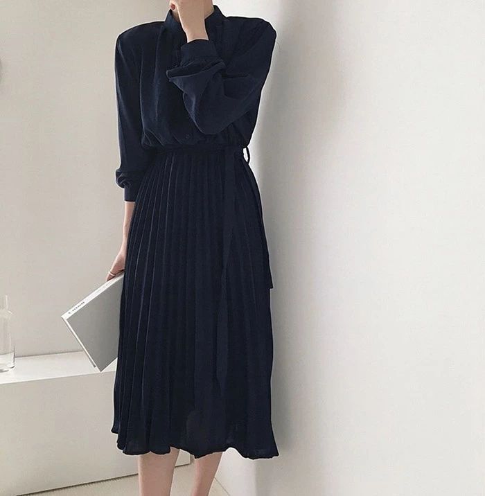 シャツワンピース レディース 春 ロングワンピース ハイネック 長袖 ウエストマーク ワンピース マキシ丈 ロング丈 Aライン シャツワンピ 柔らか 無地 体型カバー 通勤 通学 ol ゆったり ふんわり 大人 上品 シンプル hyxz 04