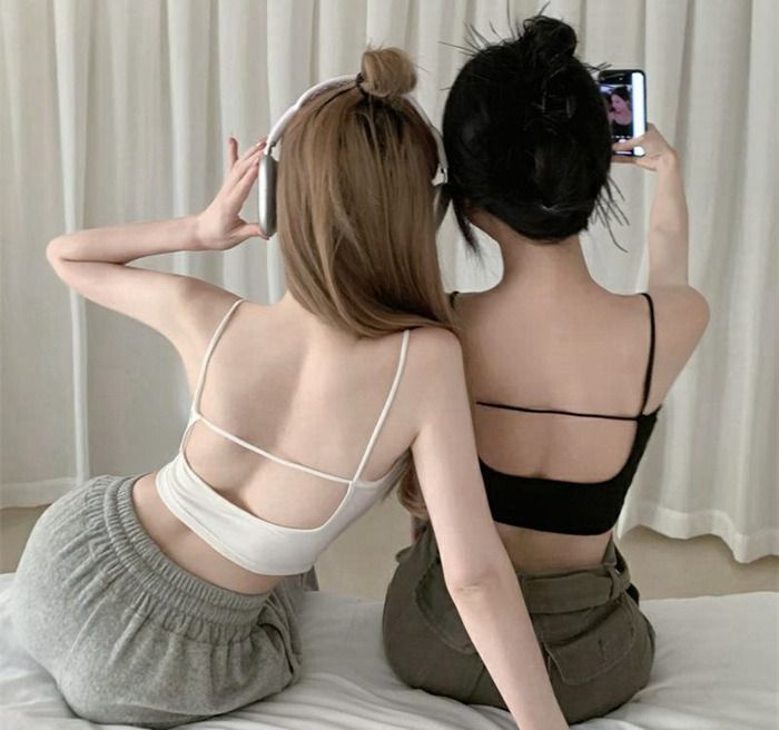 キャミソール 下着 インナー キャミ ショートキャミ トップス ショート丈 アンダーウェア ブラトップ シンプル レディース パットあり 女子 大人 無地 重ね着 レイヤード ストレッチ かわいい aodaiya 08