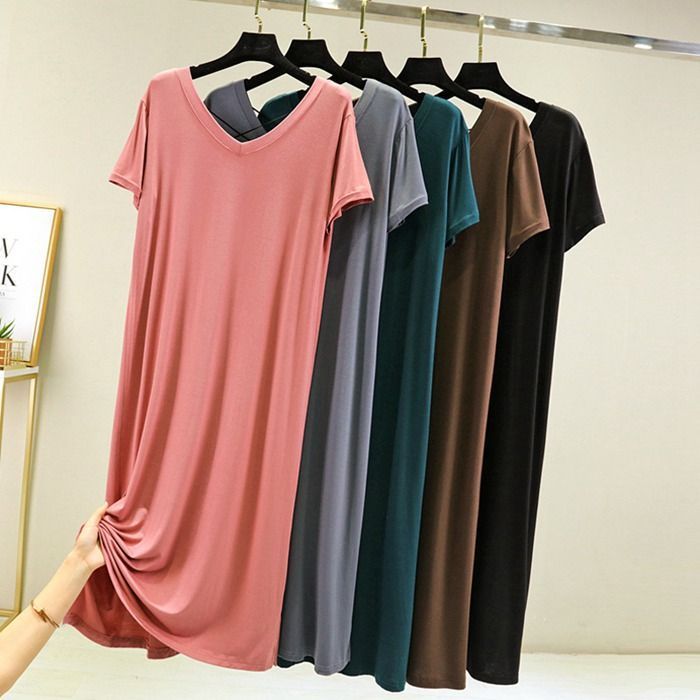 ロングワンピース tシャツワンピース マキシワンピース ゆったり カジュアル 通学 デイリー プール 爽やか 体型カバー 大人っぽい おしゃれ かわいい パジャマ ルームウェア qdfs 002