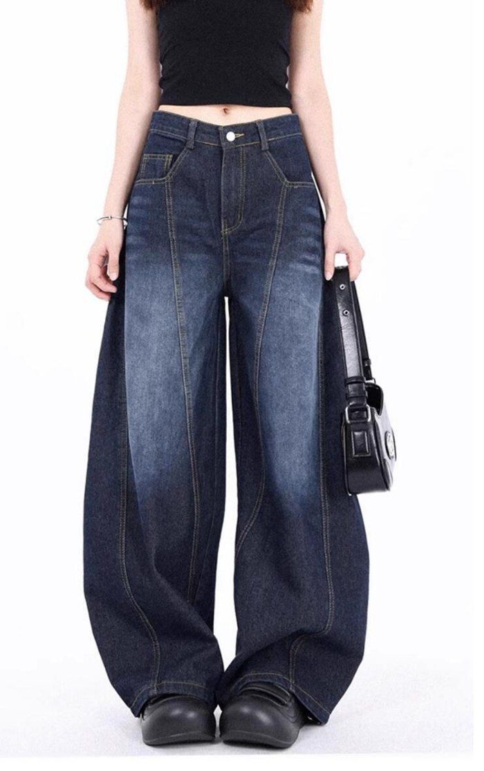 体型カバー ワイドパンツ