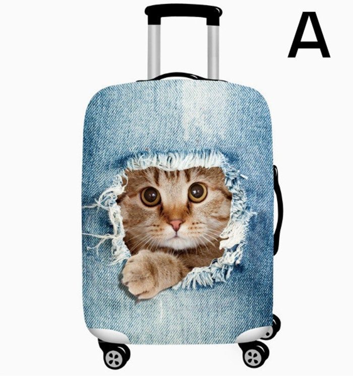 スーツケースカバー キャリーカバー 18?28インチ対応 キャリーバッグカバー キャリーケースカバー ラゲッジカバー 猫柄 犬柄 スーツケース カバー 伸縮素材 防塵カバー 傷防止 キズから保護 旅行 出張 卒業旅行xzzhang 170