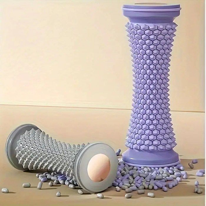 イージーロール足底筋膜リリーフホイール 筋肉リラクゼーション＆アーチサポート用フットマッサージャー PVCヨガローラー ホームフィットネス＆エクササイズ用pindd 08