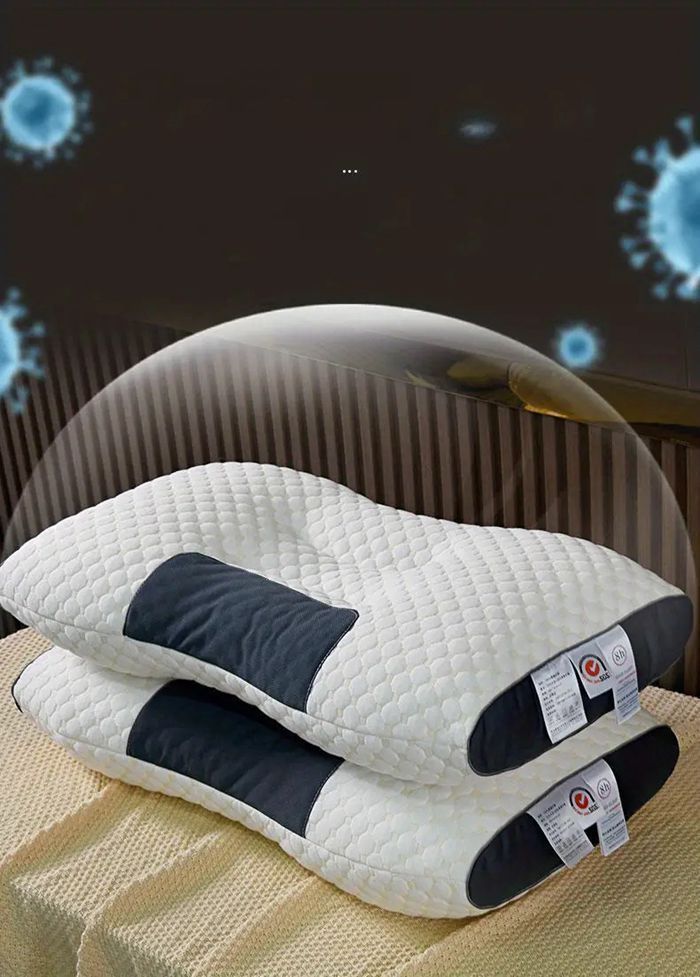 スパ品質の洗えるニットネックピロー 圧縮