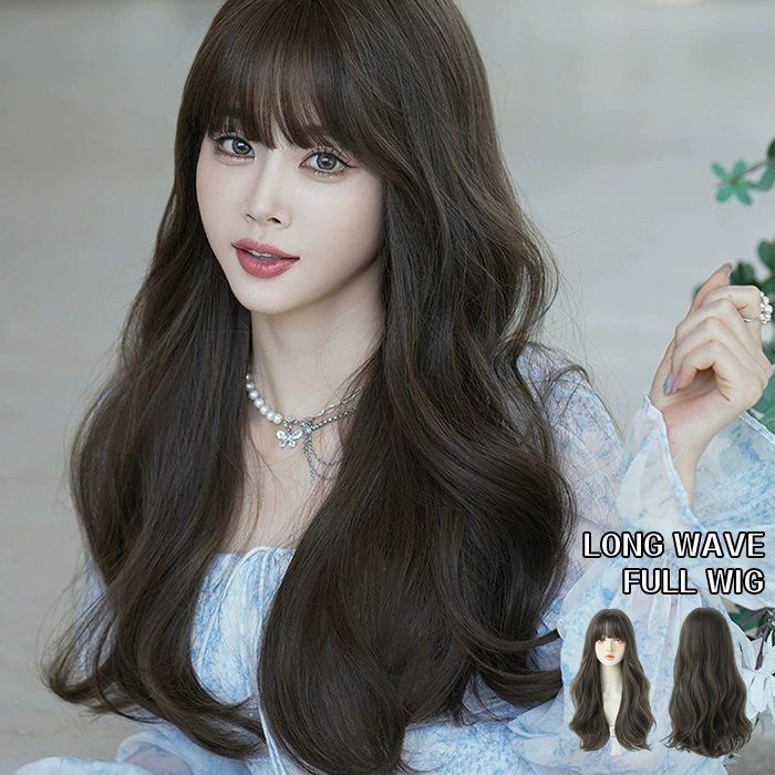 かつら レディース カール ロングウィッグ ウェーブ 女性 自然 バレない 巻き髪 ロングヘア フルウィッグ 医療用ウィッグ 桂 ふわふわ おしゃれ かわいい WIG カールウエーブ qijie 08