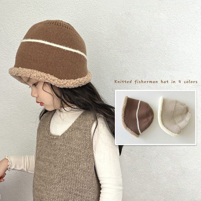 キッズ 帽子 ハット 男の子 女の子 キッズハット ファーハット ニット帽 韓国 キルティング 韓国子供服 おしゃれ プレゼント お揃い おそろい バケットハット 秋冬 冬用 可愛い 防寒対策 軽量 qiunan 30 DZ 20