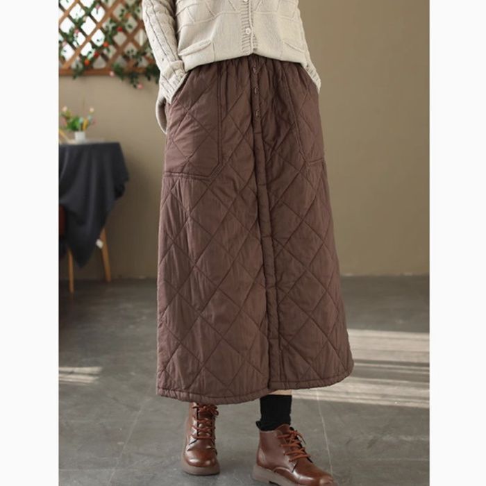  スカート レディース ロングスカート ロング丈 ミモレ丈 膝下 ひざ下 中綿 フ ダウン綿 Aライン 防寒 ウエストゴム きれいめ 秋 冬 体型カバー 冬服 可愛い ゆったり milyx 1204 スカート マタニティ