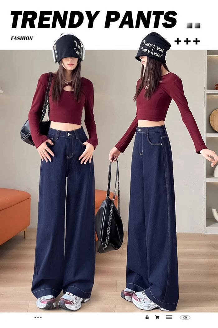 裏起毛 ジーンズ レディース デニム あったかパンツ デニムパンツ ボトムス 厚手 ワイドパンツ ハイウエスト ゆったり 暖かい ストレート裏起毛 太め 防寒 秋冬hanniu 20