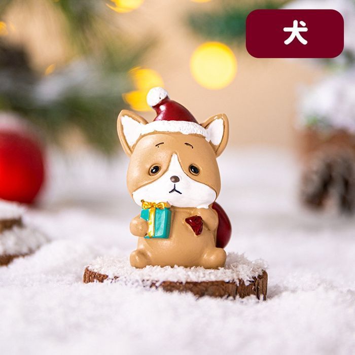  クリスマス 飾りもの クリスマス置物 クリスマスオーナメント サンタクロース人形 トナカイ 雪だるま プレゼント ギフト 樹脂製 小さい ミニ かわいい xiehong01 小物棚 置物 インテリア小物