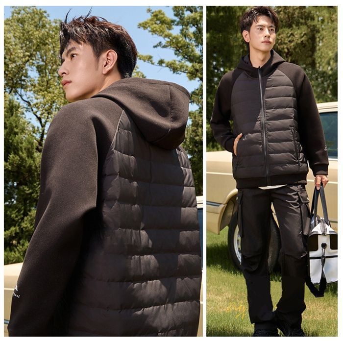 ゴルフジャケット メンズ ゴルフウェア パーカー 切り替え ダウン