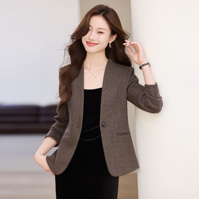 テーラードジャケット レディース スーツジャケット 長袖 ジャケット コート ショット丈 スーツ フォーマル カジュアル シンプル 体型カバー 通勤 通学 入学式 卒業式 お出かけ 普段使い 春秋冬 boge 18 DZ 30