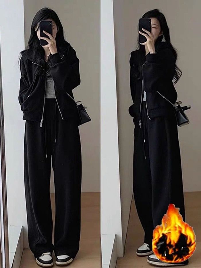 セットアップ レディース 上下セット ジャージ 秋冬 シンプル 裏起毛