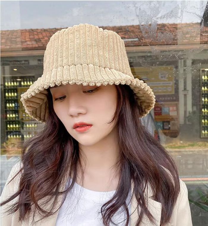 コーデュロイバケットハット 帽子 レディース バケットハット 秋 冬 コーデュロイ ハット 黒 防寒 小顔効果 無地 tula 02 DZ 40